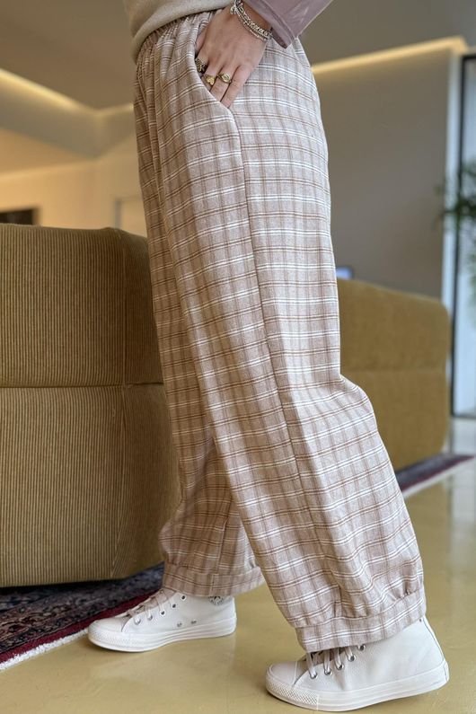 Maeve Brushed Cotton Demi Bloom Pant Oat